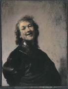 REMBRANDT Harmenszoon van Rijn A more cheerful pose, also from ca. Spain oil painting artist